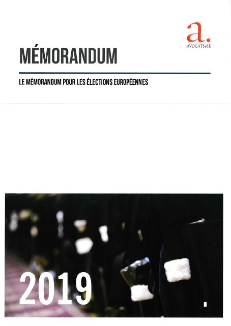 Memorandum pour les élections européennes