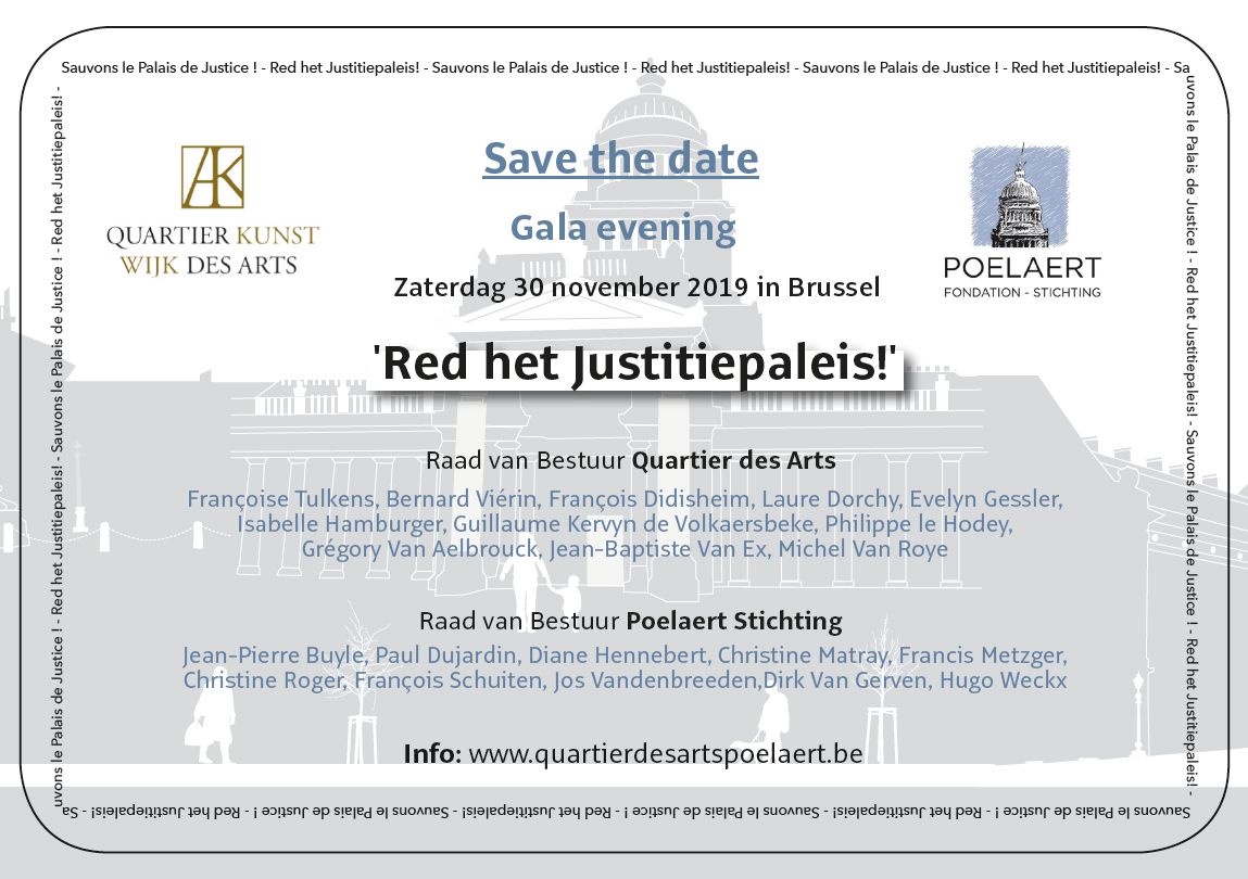 Gala evening : Sauvons le palais de justice – Red het Justitiepaleis