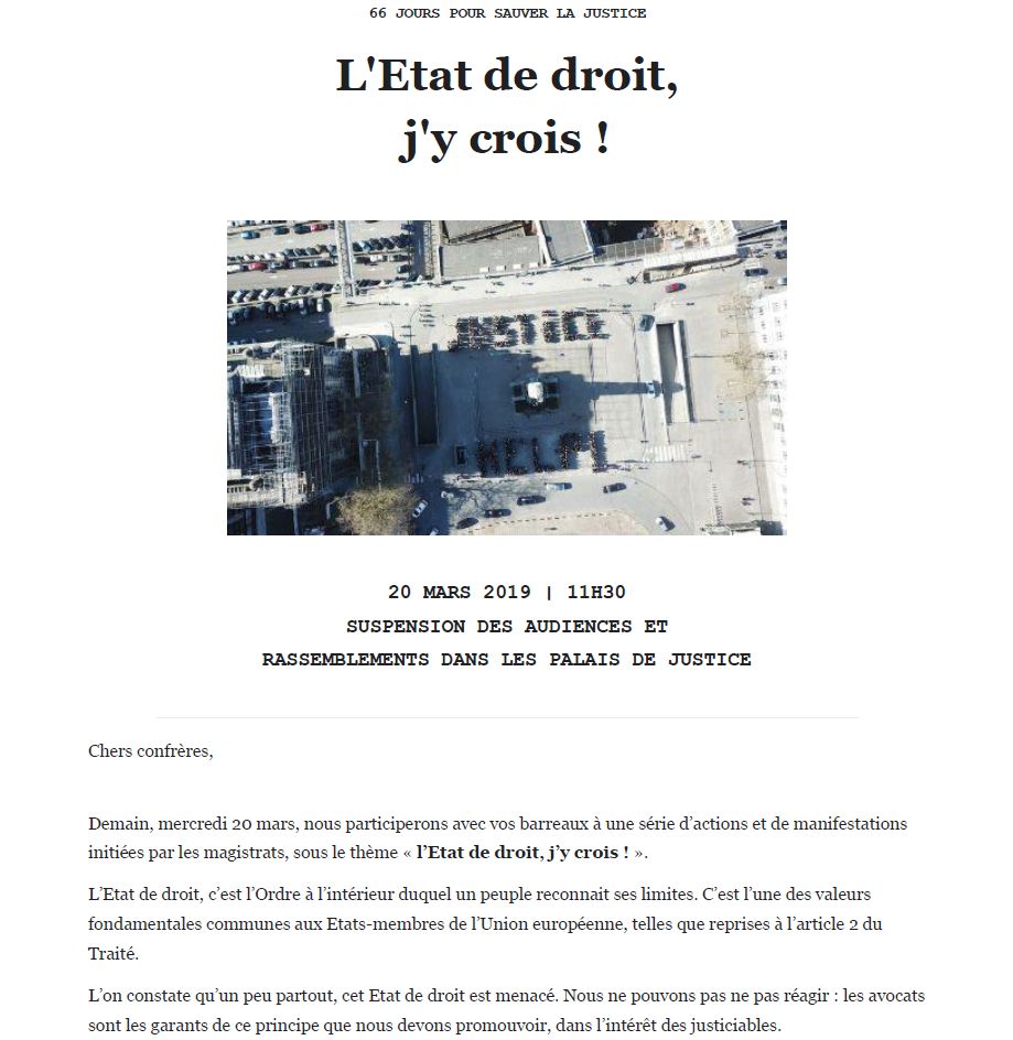 L’Etat de droit, j’y crois !