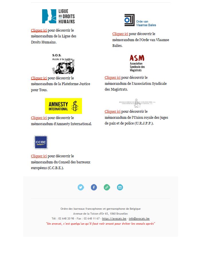 MEMORANDUMS EN VUE DES ELECTIONS
