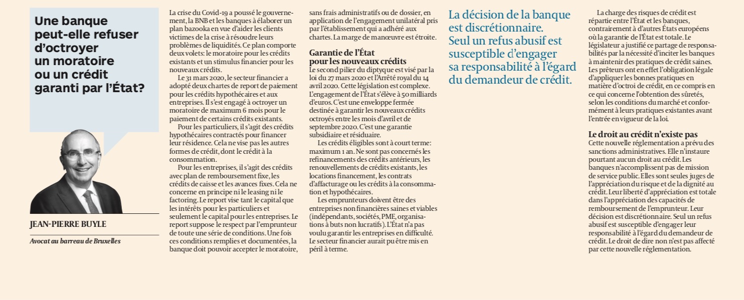 Covid-19 : quel sort réserver au crédit ?