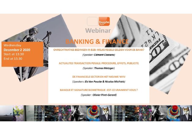 Webinar Banque & Finance 2 décembre 2020