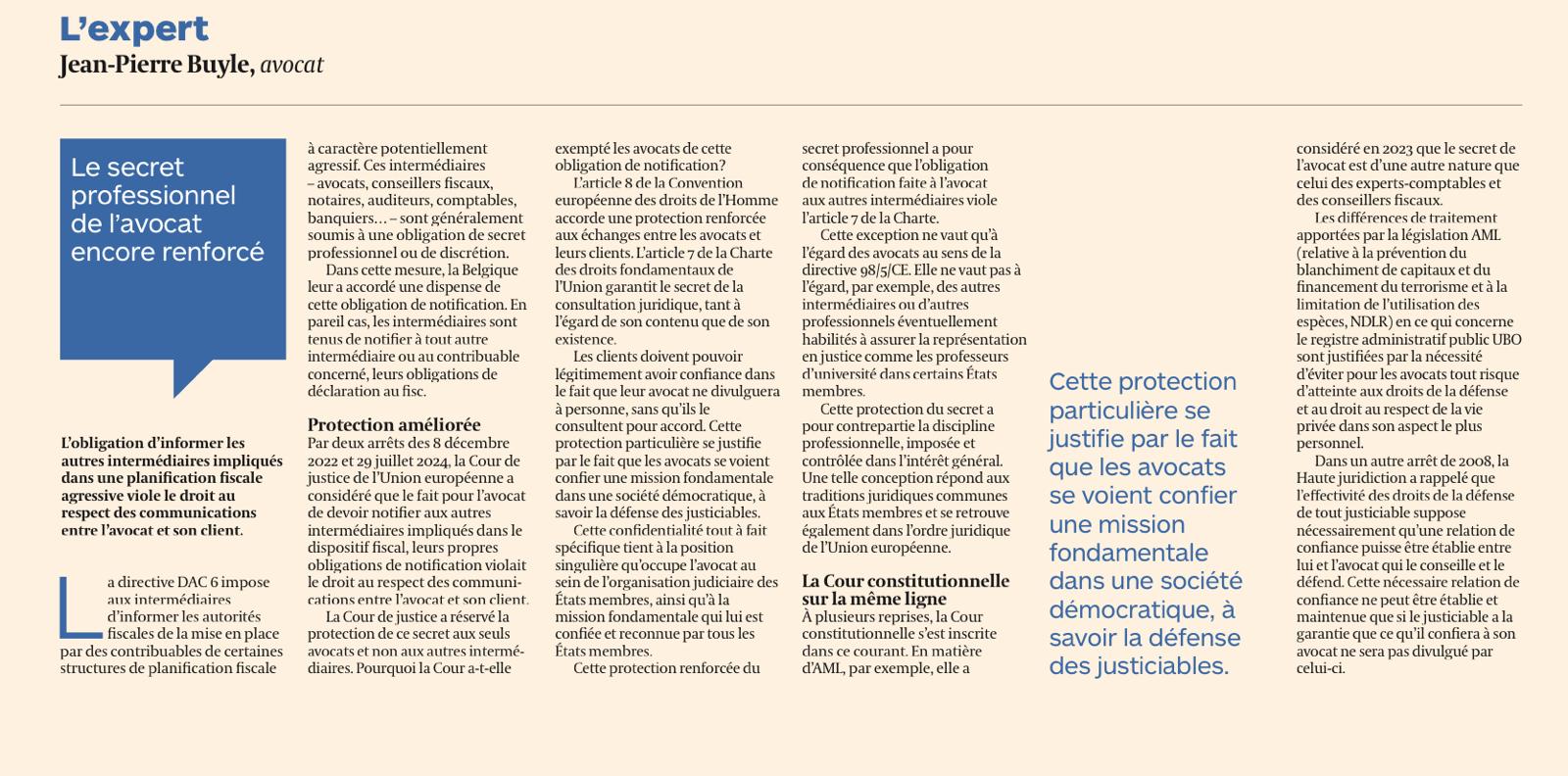 Le secret professionnel de l’avocat encore renforcé
