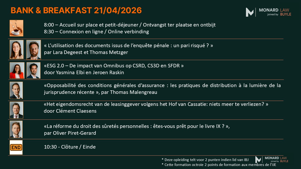 Bank & Breakfast – 21 avril 2026